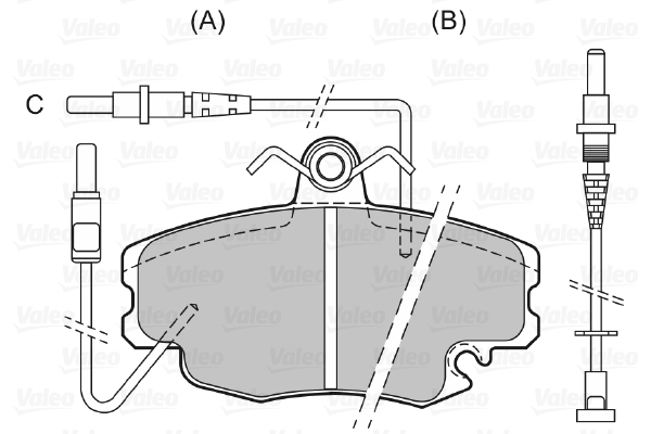 VALEO 598154 Kit pastiglie freno, Freno a disco-Kit pastiglie freno, Freno a disco-Ricambi Euro