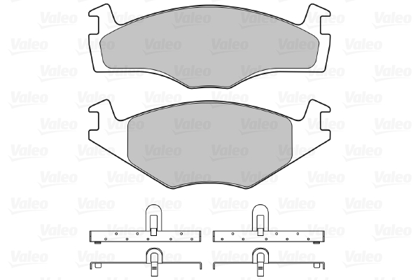 VALEO 598124 Kit pastiglie freno, Freno a disco