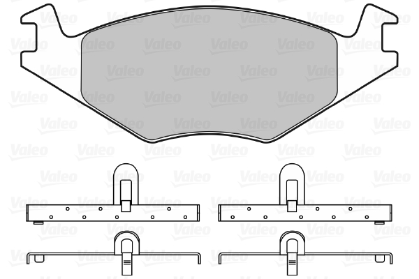 VALEO 598127 Kit pastiglie freno, Freno a disco