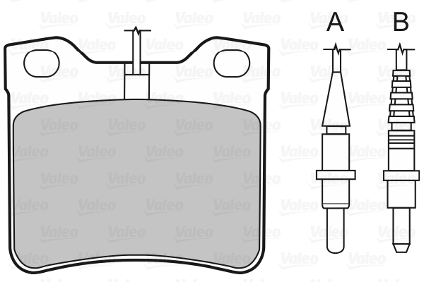 VALEO 598295 Kit pastiglie freno, Freno a disco