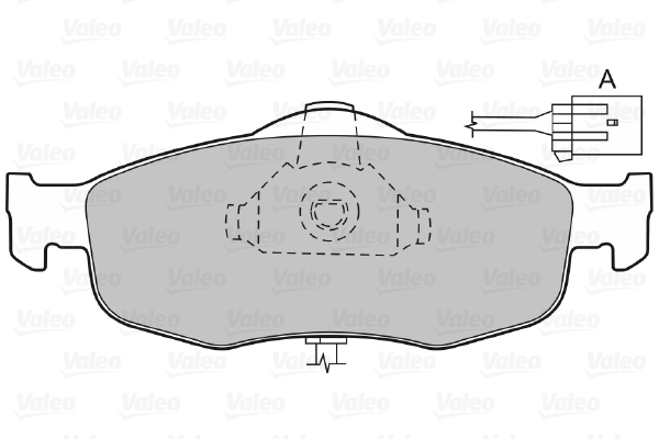 VALEO 598033 Kit pastiglie freno, Freno a disco