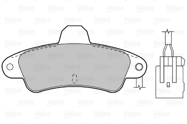 VALEO 598035 Kit pastiglie freno, Freno a disco