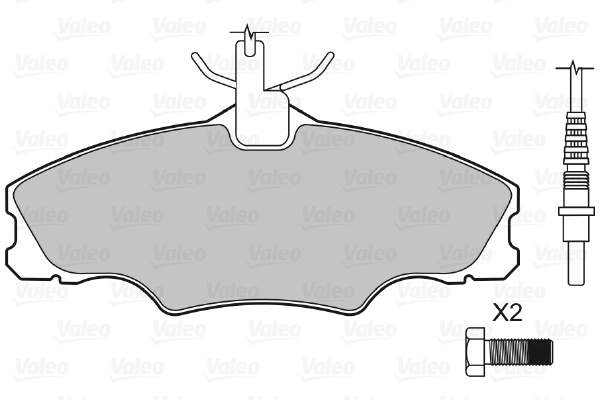 VALEO 598068 Kit pastiglie freno, Freno a disco