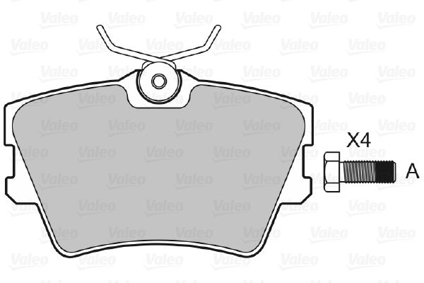 VALEO 598546 Kit pastiglie freno, Freno a disco