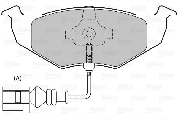 VALEO 598488 Kit pastiglie freno, Freno a disco