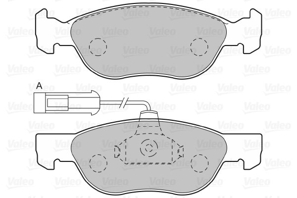 VALEO 598611 Kit pastiglie freno, Freno a disco