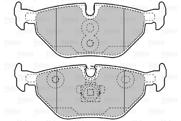 VALEO 598753 Kit pastiglie freno, Freno a disco