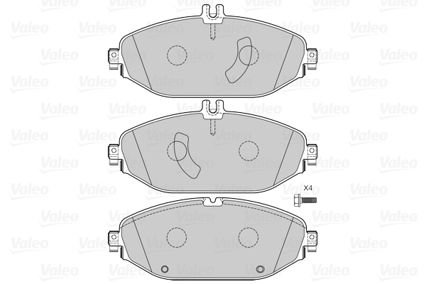 VALEO 601505 Kit pastiglie freno, Freno a disco