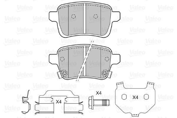 VALEO 601478 Kit pastiglie freno, Freno a disco-Kit pastiglie freno, Freno a disco-Ricambi Euro