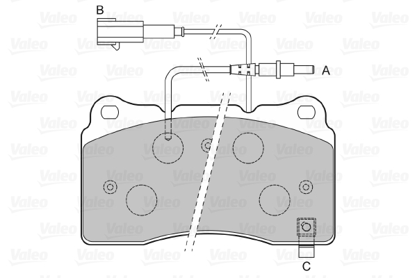 VALEO 598468 Kit pastiglie...