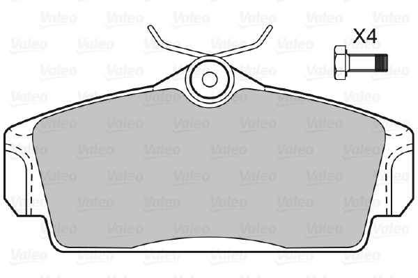 VALEO 598450 Kit pastiglie freno, Freno a disco