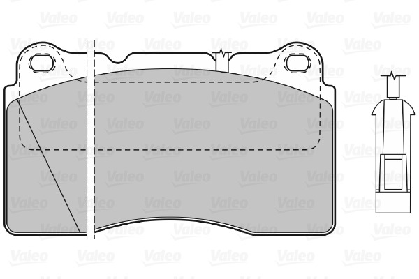 VALEO 598309 Kit pastiglie freno, Freno a disco