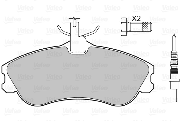 VALEO 598326 Kit pastiglie freno, Freno a disco