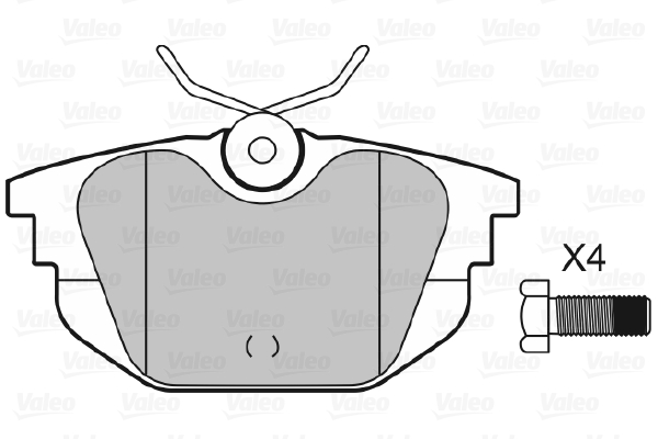 VALEO 598331 Kit pastiglie freno, Freno a disco