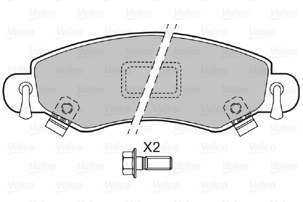 VALEO 598453 Kit pastiglie freno, Freno a disco