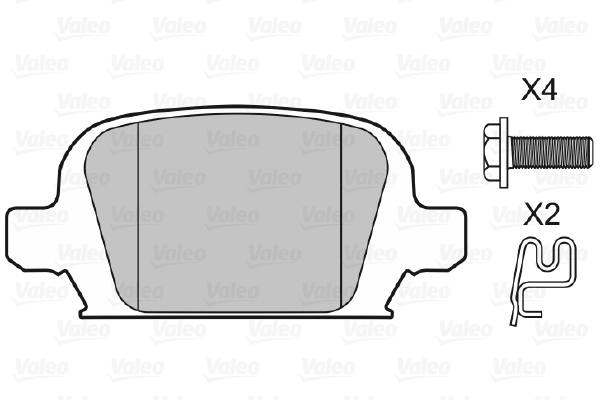 VALEO 598457 Kit pastiglie freno, Freno a disco