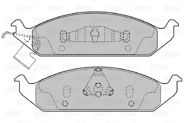 VALEO 598904 Kit pastiglie freno, Freno a disco