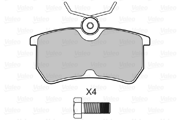 VALEO 598431 Kit pastiglie...