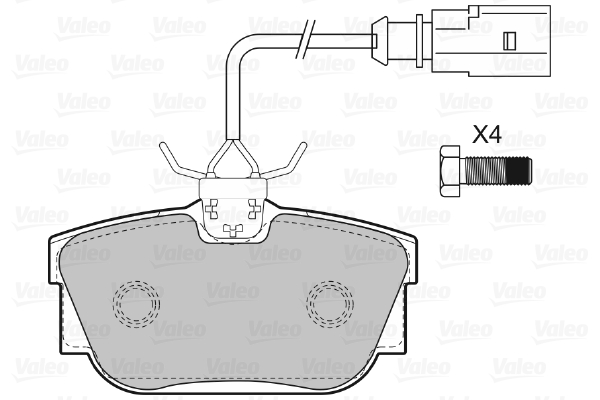 VALEO 598650 Kit pastiglie freno, Freno a disco-Kit pastiglie freno, Freno a disco-Ricambi Euro