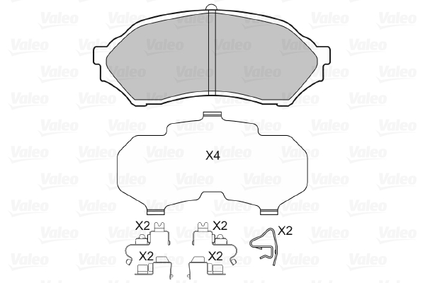 VALEO 598548 Kit pastiglie...