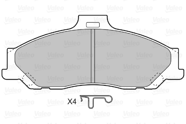 VALEO 598784 Kit pastiglie freno, Freno a disco