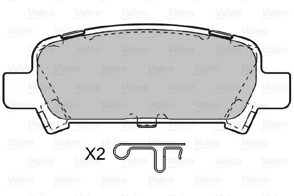 VALEO 598895 Kit pastiglie freno, Freno a disco