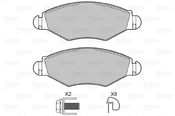 VALEO 598461 Kit pastiglie freno, Freno a disco-Kit pastiglie freno, Freno a disco-Ricambi Euro