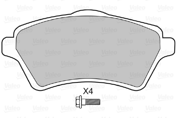 VALEO 598514 Kit pastiglie freno, Freno a disco