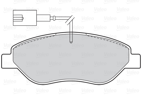 VALEO 302026 Kit pastiglie freno, Freno a disco