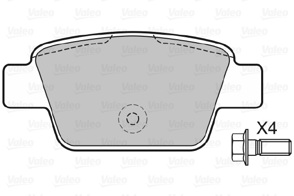 VALEO 598633 Kit pastiglie freno, Freno a disco