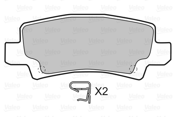 VALEO 598680 Kit pastiglie freno, Freno a disco