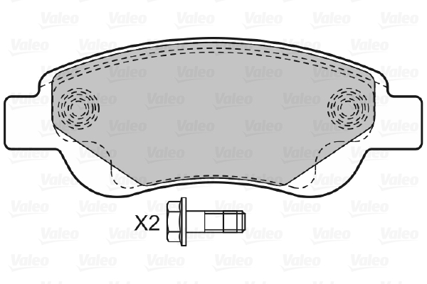 VALEO 598718 Kit pastiglie freno, Freno a disco