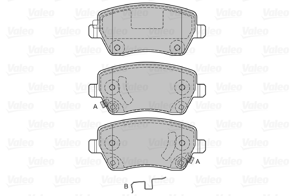 VALEO 598847 Kit pastiglie...