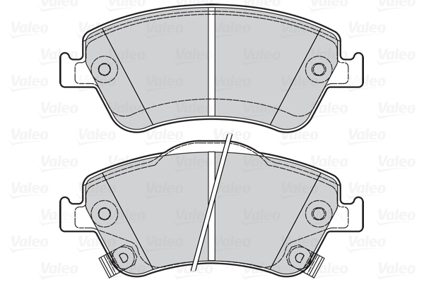 VALEO 302115 Kit pastiglie freno, Freno a disco