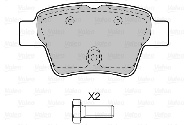 VALEO 598702 Kit pastiglie freno, Freno a disco-Kit pastiglie freno, Freno a disco-Ricambi Euro