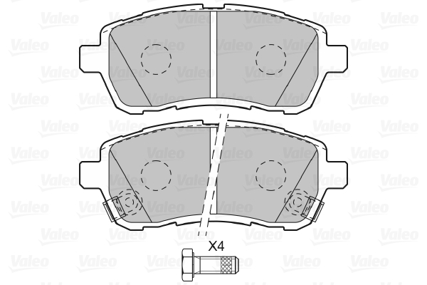 VALEO 598999 Kit pastiglie freno, Freno a disco-Kit pastiglie freno, Freno a disco-Ricambi Euro