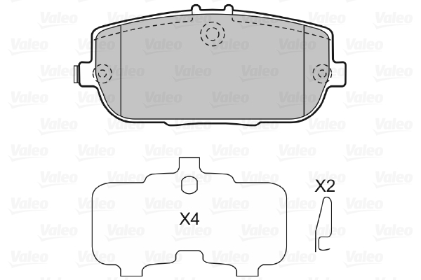 VALEO 598746 Kit pastiglie freno, Freno a disco