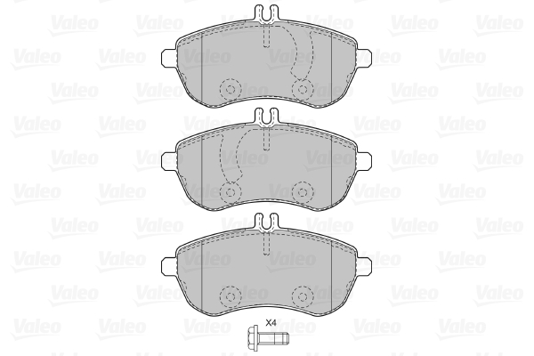 VALEO 598963 Kit pastiglie freno, Freno a disco