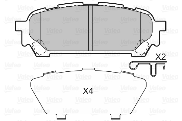 VALEO 598875 Kit pastiglie freno, Freno a disco