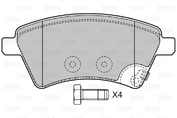 VALEO 598804 Kit pastiglie freno, Freno a disco