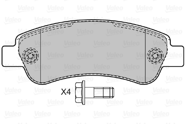 VALEO 598892 Kit pastiglie freno, Freno a disco