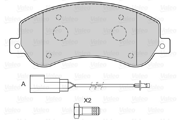 VALEO 601146 Kit pastiglie freno, Freno a disco-Kit pastiglie freno, Freno a disco-Ricambi Euro