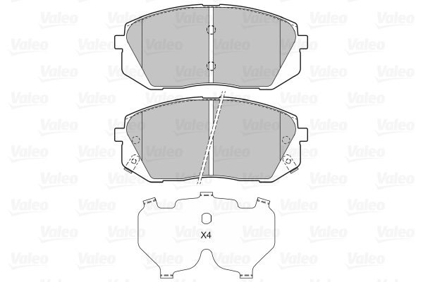 VALEO 598934 Kit pastiglie...