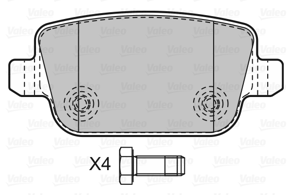 VALEO 598935 Kit pastiglie freno, Freno a disco