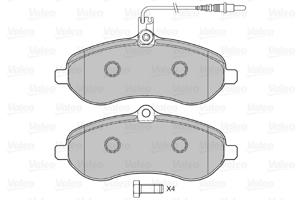 VALEO 598899 Kit pastiglie freno, Freno a disco-Kit pastiglie freno, Freno a disco-Ricambi Euro