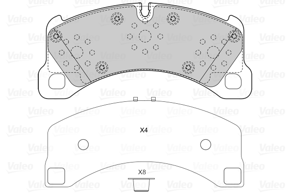 VALEO 601539 Kit pastiglie freno, Freno a disco