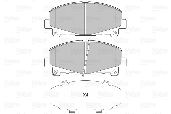 VALEO 601351 Kit pastiglie freno, Freno a disco