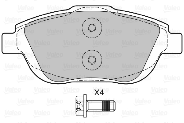 VALEO 601053 Kit pastiglie...