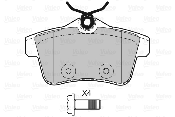 VALEO 601061 Kit pastiglie freno, Freno a disco