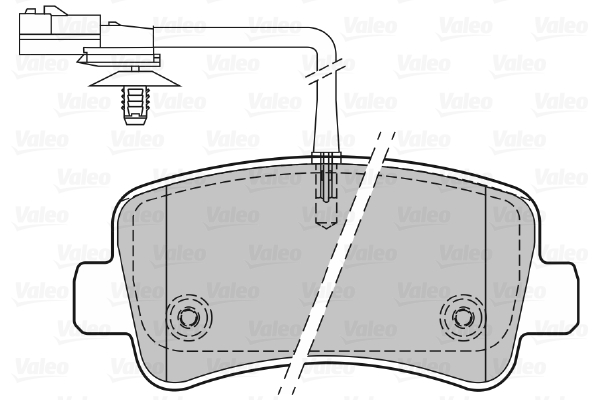 VALEO 601151 Kit pastiglie freno, Freno a disco